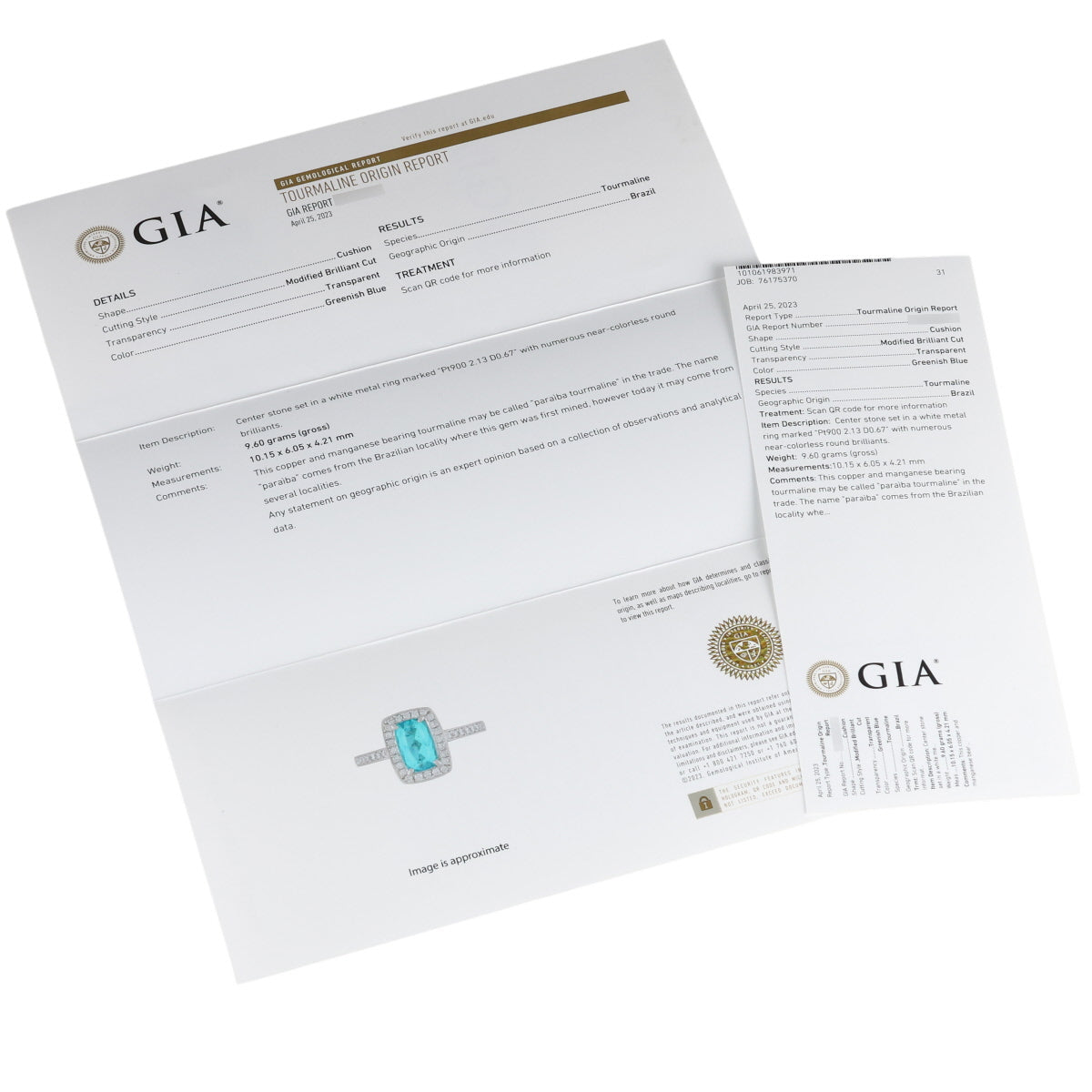 パライバトルマリン 2.13ct ダイヤモンド 0.67ct リング Pt900 20号 鑑別書付 G9303