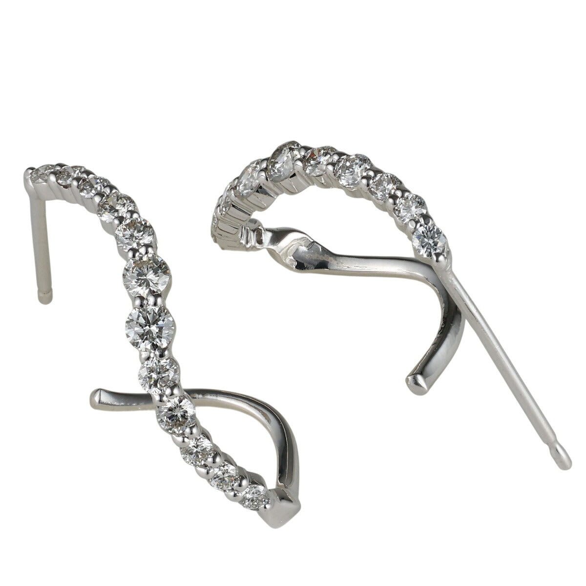 ダイヤモンド 0.41ct 0.41ct ピアス K18WG J1290