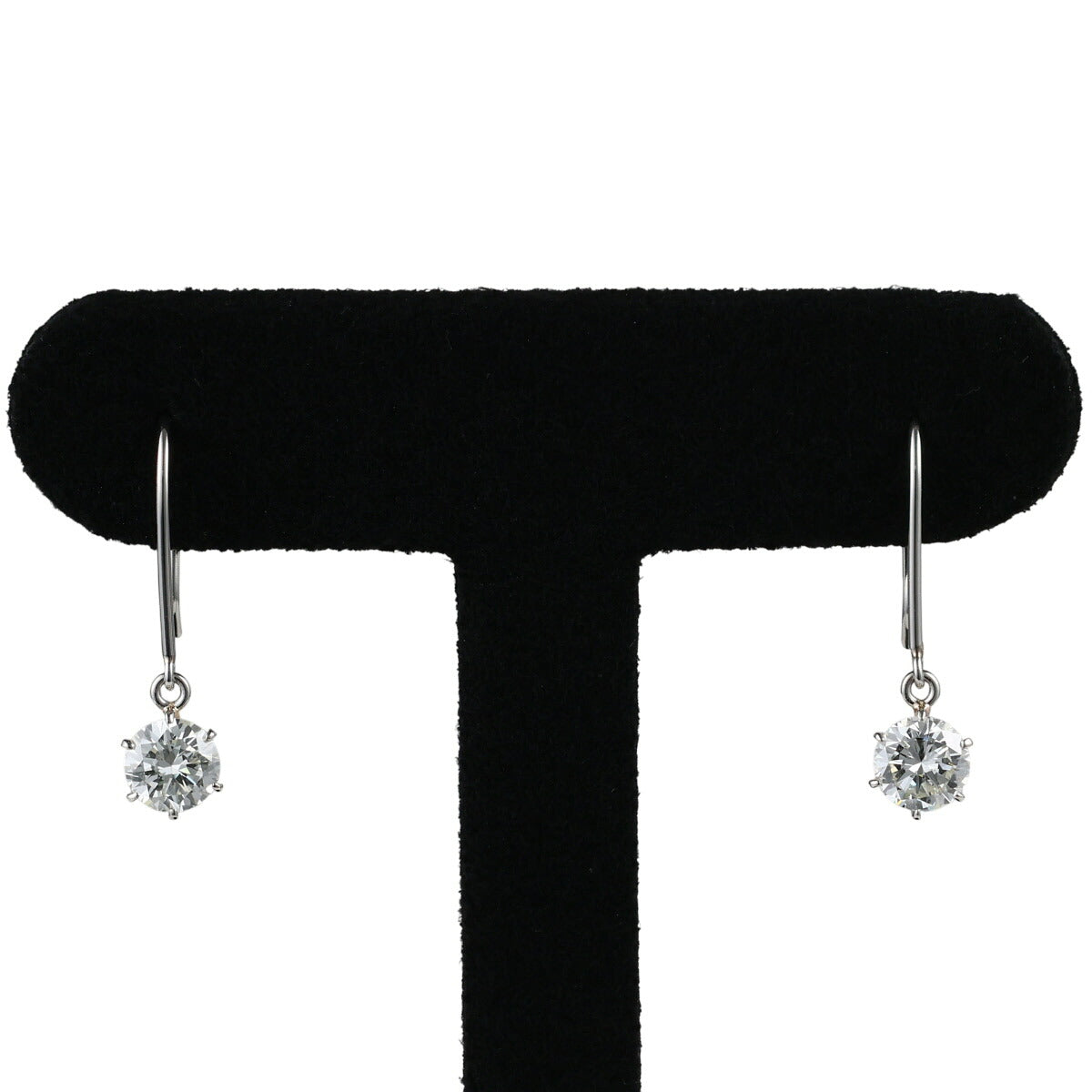 ダイヤモンド 0.422ct 0.408ct フック ピアス Pt900 J2194 – ジュエル