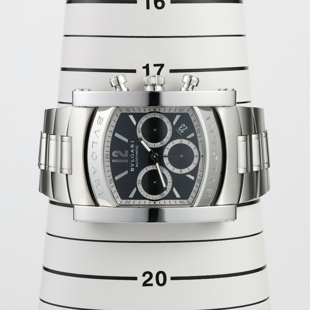 ブルガリ アショーマ 48mm クロノグラフ メンズ 自動巻き AA48BSSDCH 箱・保付 J2263
