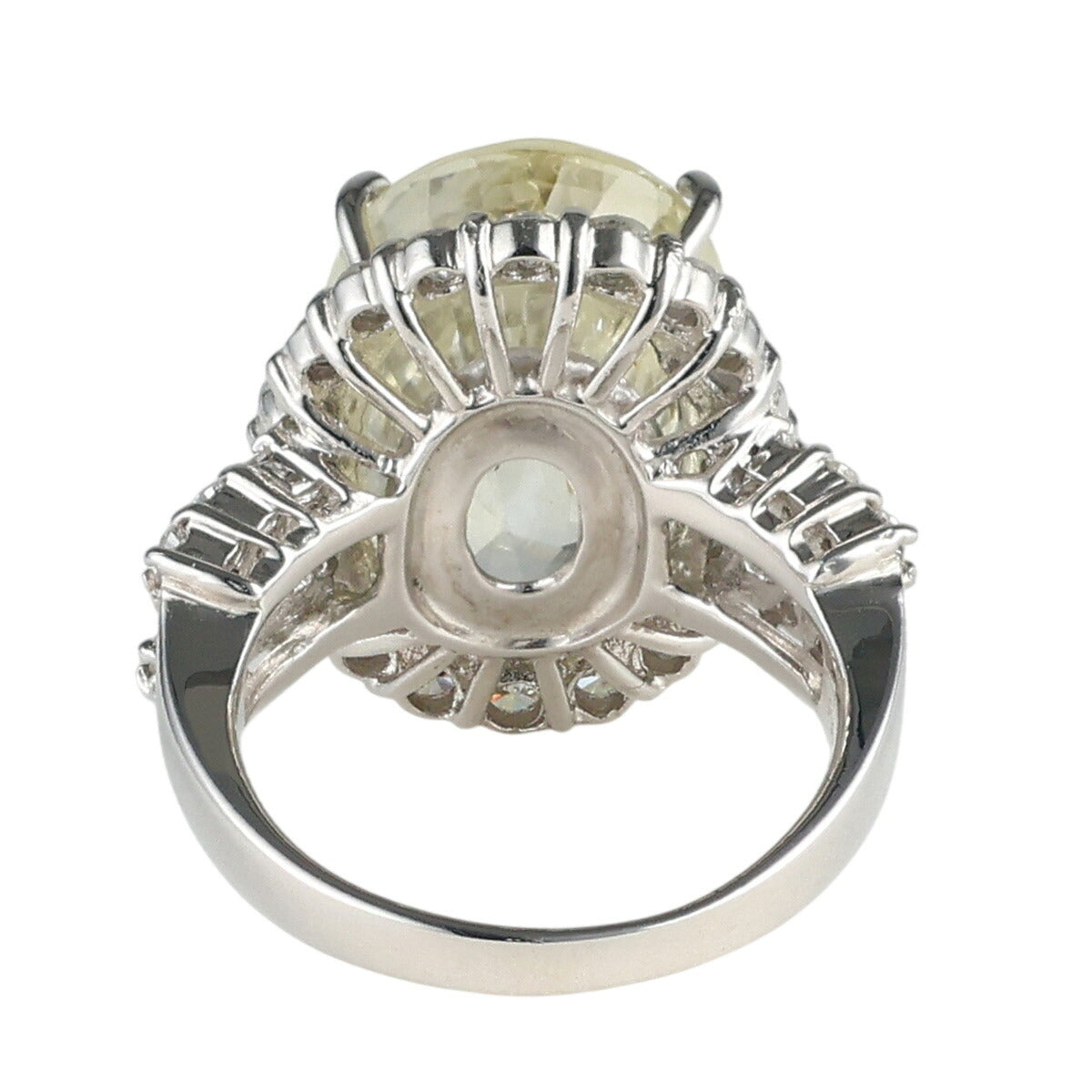 非加熱 イエローサファイア 15.72ct ダイヤモンド 1.31ct リング Pt900 11号 鑑別書付 D1635