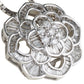 ダイヤモンド 1.00ct フラワーモチーフ ネックレス K18WG D2492