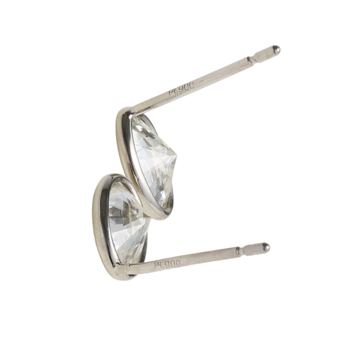 F-I1 H-SI2 ダイヤモンド 0.507ct 0.503ct オーバル スタッド ピアス Pt900 D2522