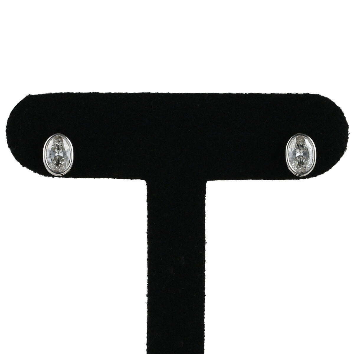 G-SI2 G-SI2 ダイヤモンド 0.480ct 0.470ct オーバル スタッド ピアス Pt900 D2523