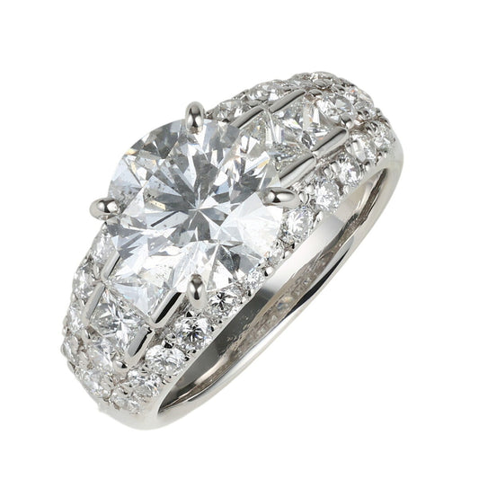 F-SI2-VG ダイヤモンド 2.339ct 1.37ct デザイン リング Pt900 ソーティング付 D2533