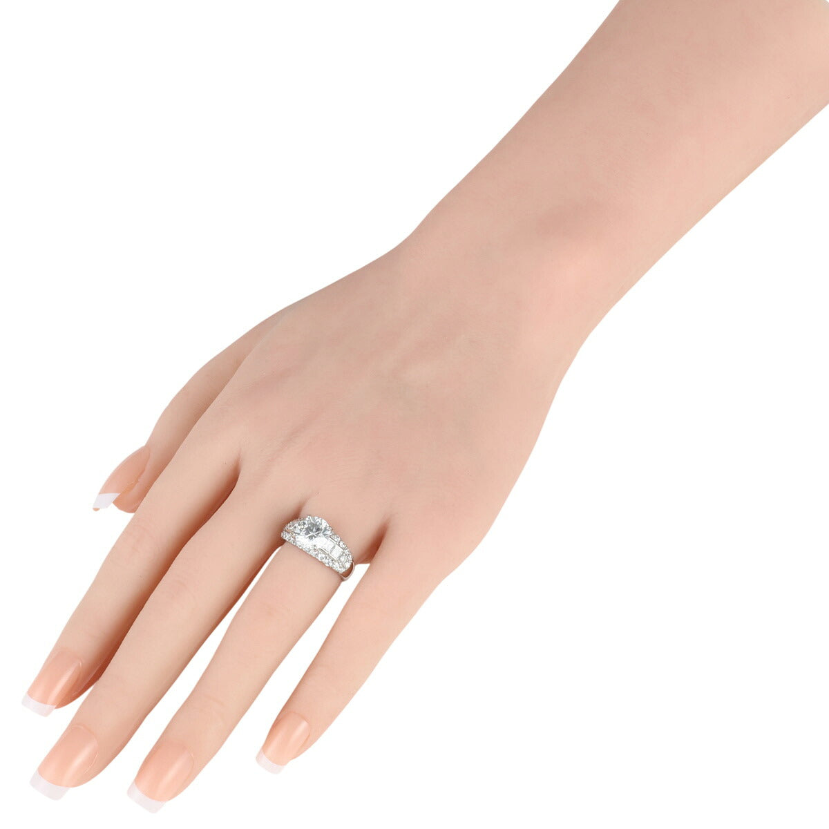F-SI2-VG ダイヤモンド 2.339ct 1.37ct デザイン リング Pt900 ソーティング付 D2533