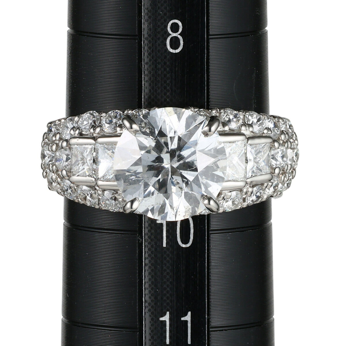 F-SI2-VG ダイヤモンド 2.339ct 1.37ct デザイン リング Pt900 ソーティング付 D2533