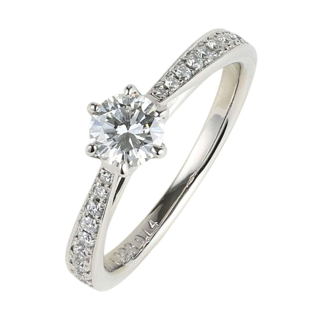 H-SI2-VG ダイヤモンド 0.323ct 0.14ct リング Pt850 ソーティング付 D2535