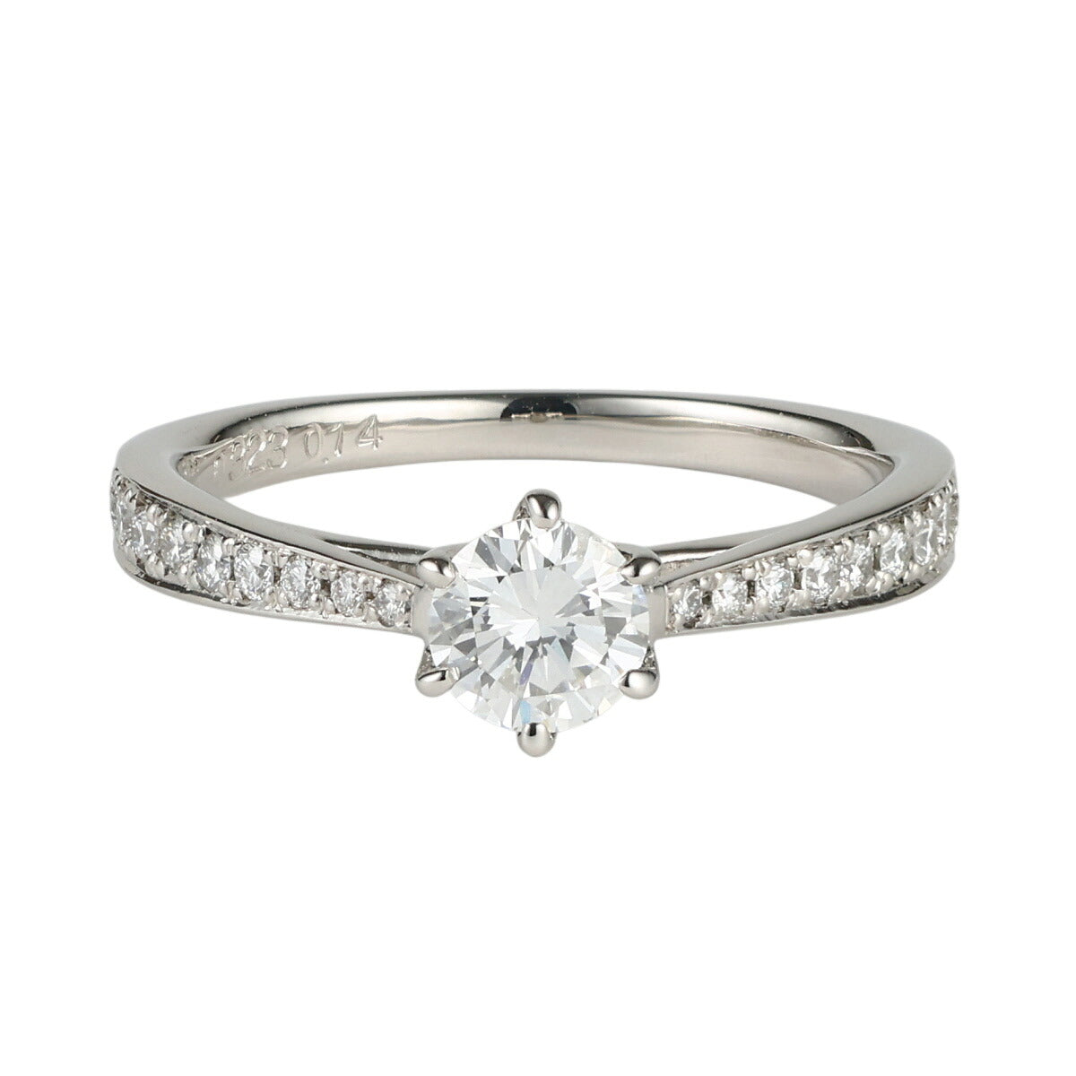 H-SI2-VG ダイヤモンド 0.323ct 0.14ct リング Pt850 ソーティング付 D2535