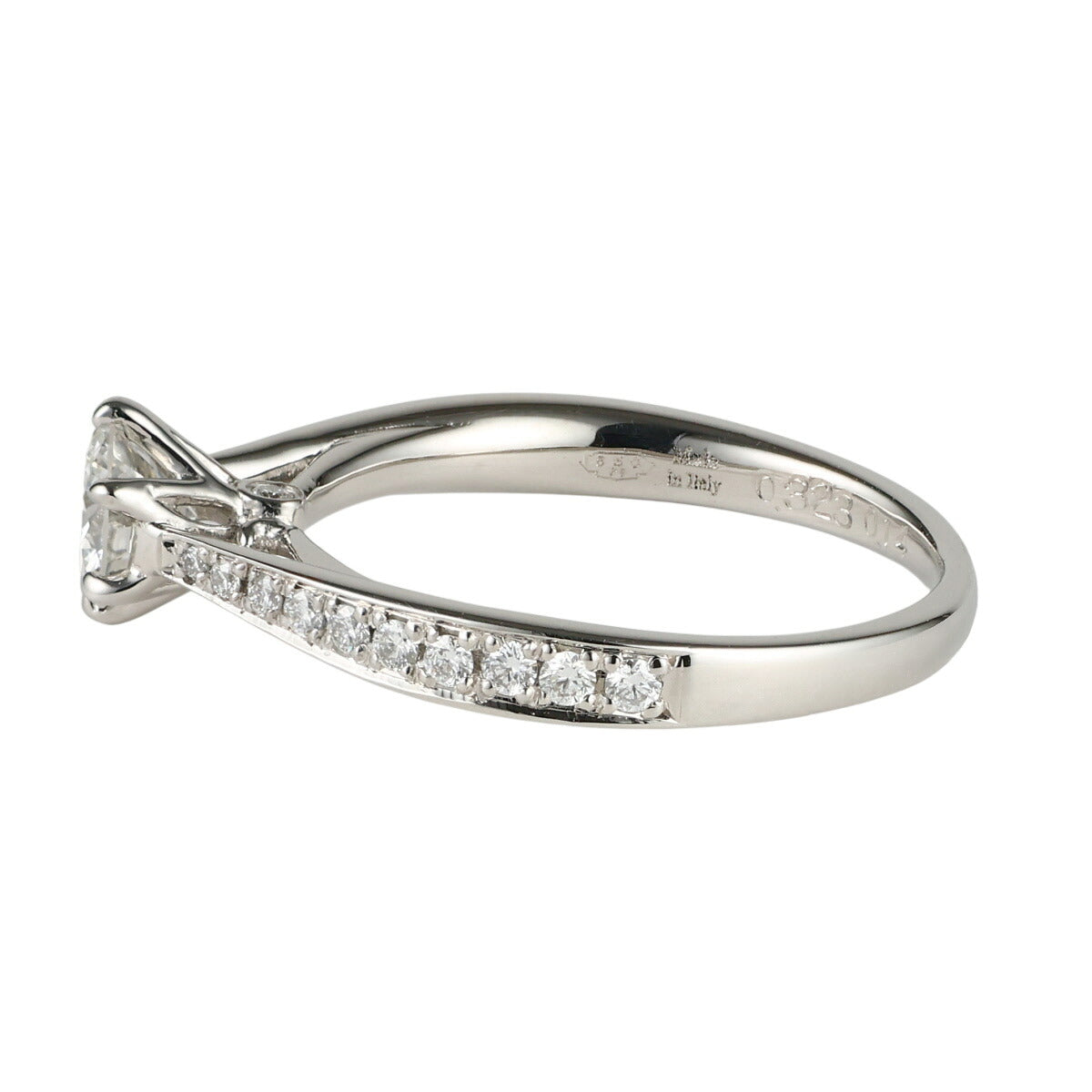 H-SI2-VG ダイヤモンド 0.323ct 0.14ct リング Pt850 ソーティング付 D2535