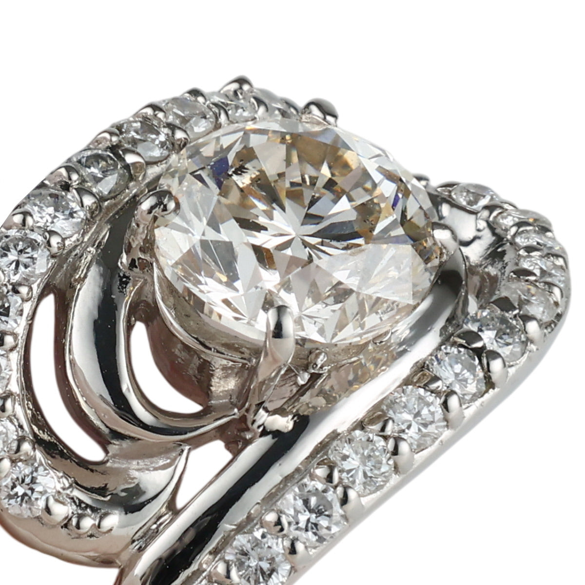 VLB-SI2-G ダイヤモンド 1.017ct 0.32ct デザイン リング Pt900 ソーティング付 D2536