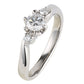 F-I1-G ダイヤモンド 0.417ct 0.08ct デザイン リング Pt900 ソーティング付 D2539