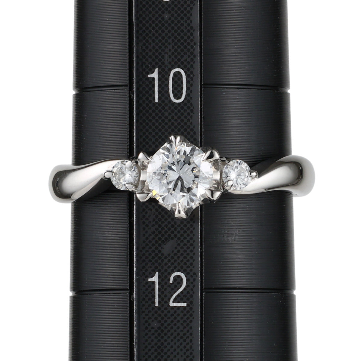 F-I1-G ダイヤモンド 0.417ct 0.08ct デザイン リング Pt900 ソーティング付 D2539