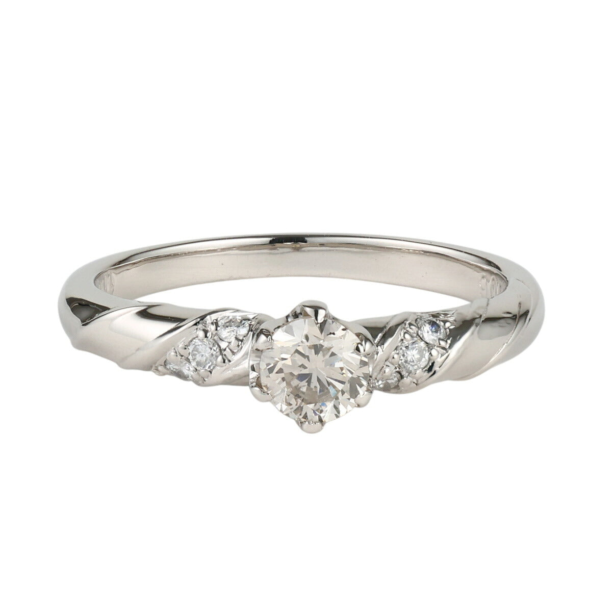 VLB-SI2-F ダイヤモンド 0.316ct 0.06ct デザイン リング Pt900 ソーティング付 D2540
