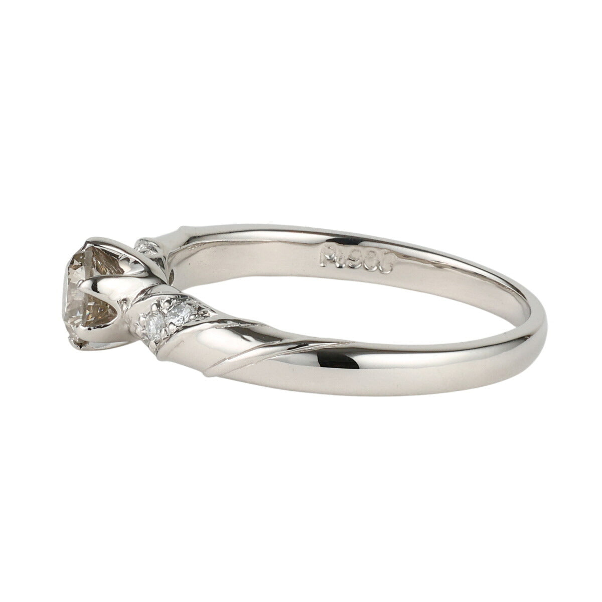 VLB-SI2-F ダイヤモンド 0.316ct 0.06ct デザイン リング Pt900 ソーティング付 D2540