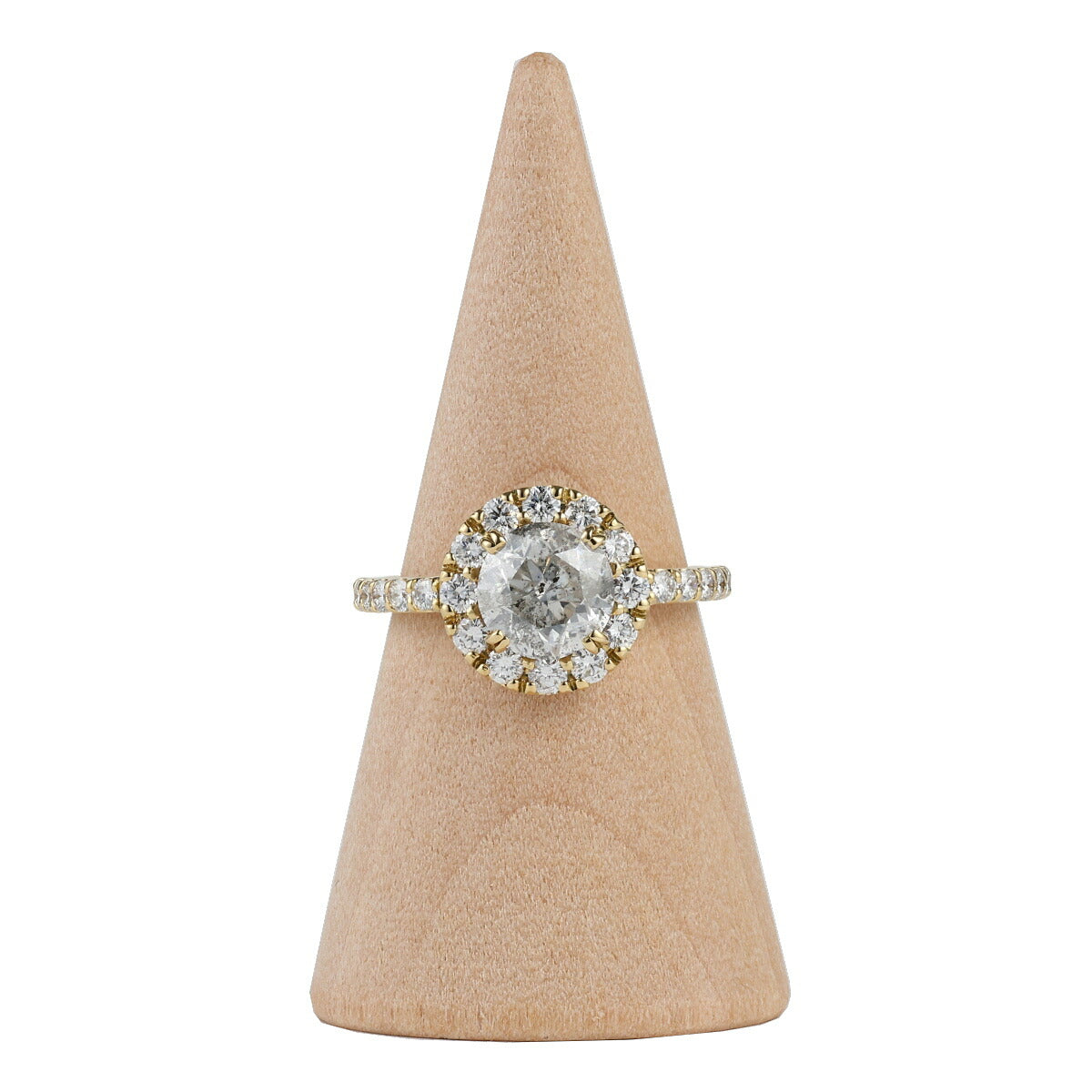 H-I2-F ダイヤモンド 1.509ct 0.55ct デザイン リング K18YG ソーティング付 D2541