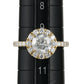 H-I2-F ダイヤモンド 1.509ct 0.55ct デザイン リング K18YG ソーティング付 D2541