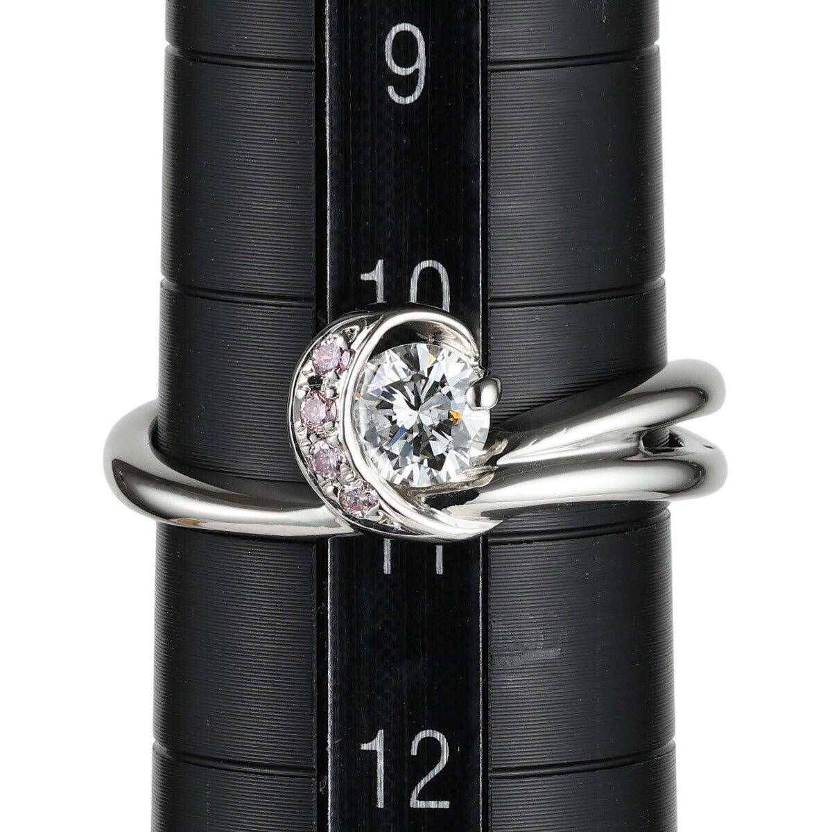 G-SI2-VG ダイヤモンド 0.344ct ピンクダイヤ 0.03ct デザイン リング Pt900 11号 ソーティング付 D2542