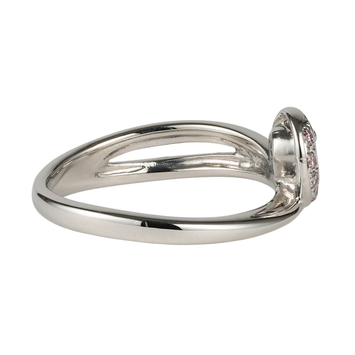 G-SI2-VG ダイヤモンド 0.344ct ピンクダイヤ 0.03ct デザイン リング Pt900 11号 ソーティング付 D2542