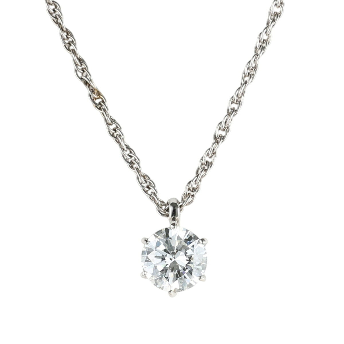 H-SI2-GOOD ダイヤモンド 1.002ct 一粒 ネックレス Pt900 Pt850 ソーティング付 H8785