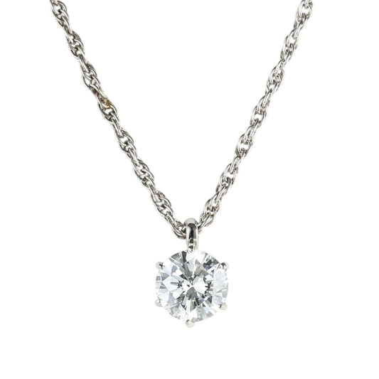 H-SI2-GOOD ダイヤモンド 1.002ct 一粒 ネックレス Pt900 Pt850 ソーティング付 H8785