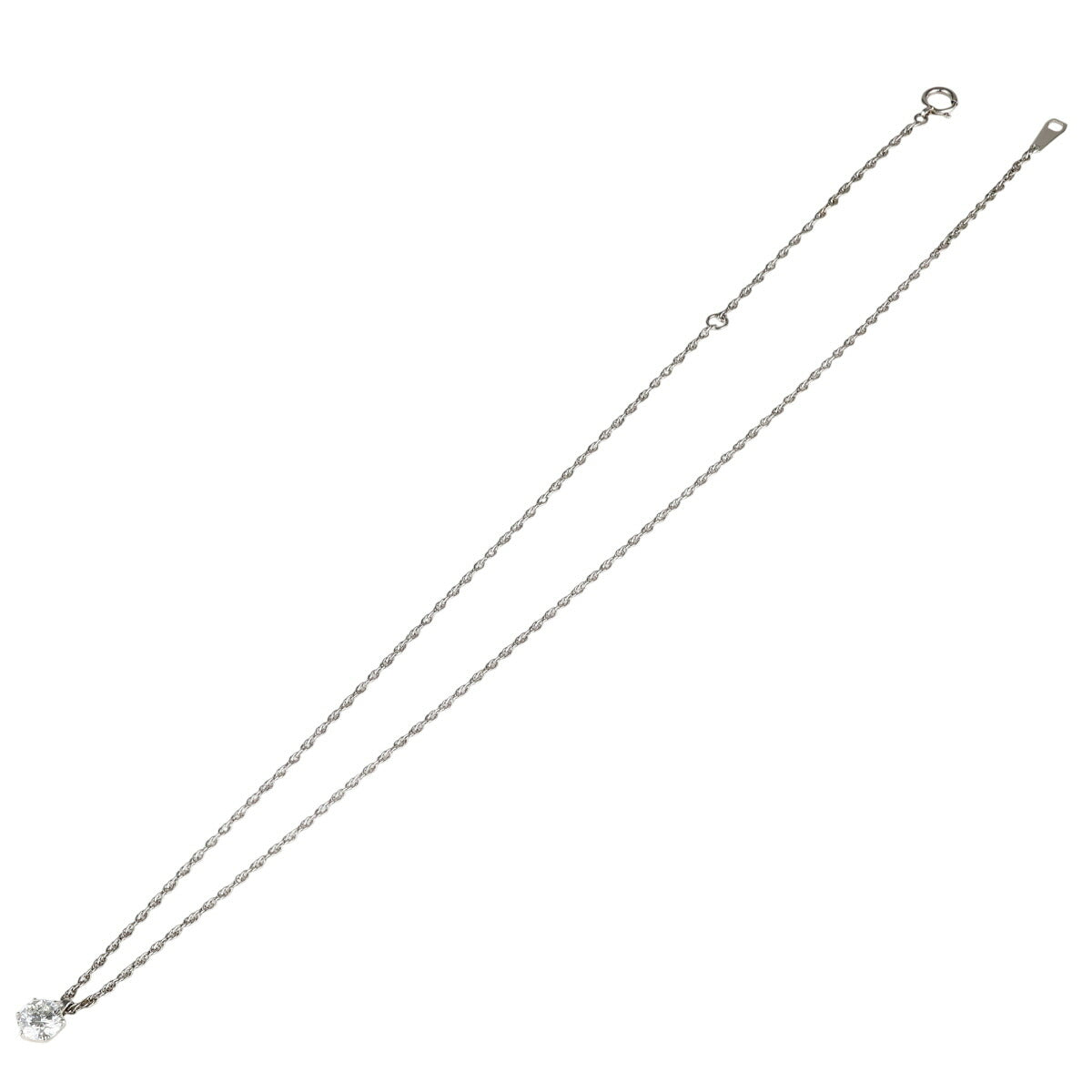 H-SI2-GOOD ダイヤモンド 1.002ct 一粒 ネックレス Pt900 Pt850 ソーティング付 H8785