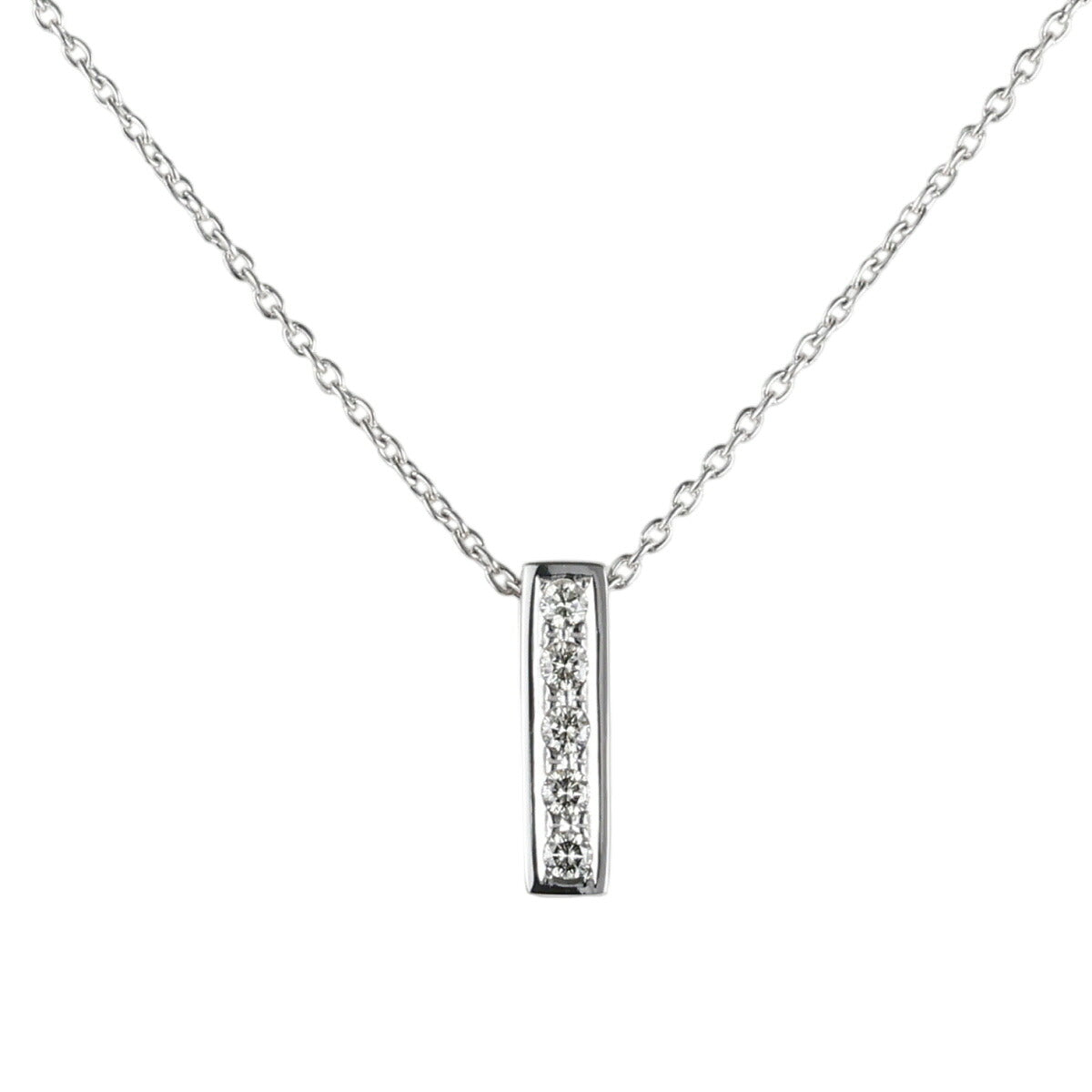 タサキ ダイヤモンド 0.08ct ネックレス K18WG I3520