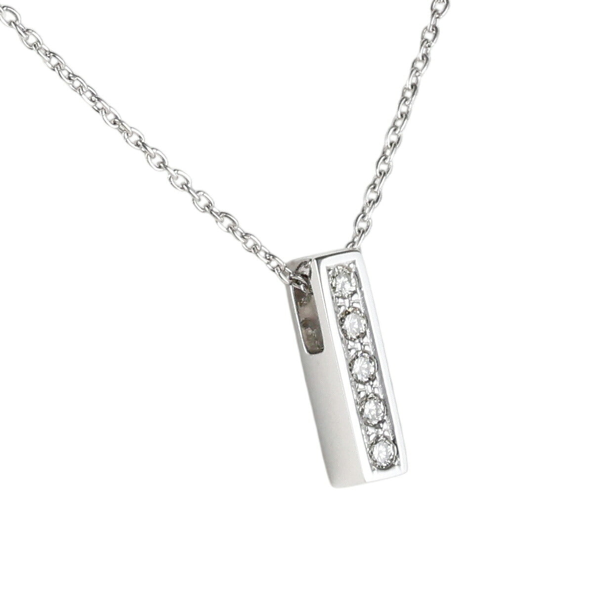 タサキ ダイヤモンド 0.08ct ネックレス K18WG I3520