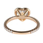 ダイヤモンド 1.01ct 0.28ct ハート リング K18PG 9号 I4281