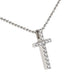 ヴァンドーム青山 ダイヤモンド 0.12ct クロス ネックレス K18WG I5577