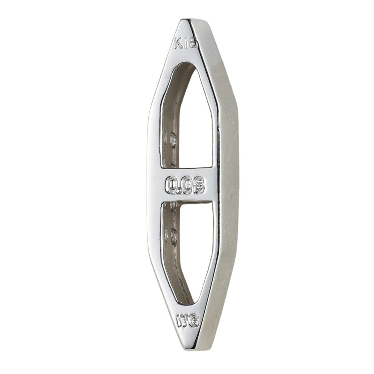 タサキ ダイヤモンド 0.08ct ネックレス K18WG I8428