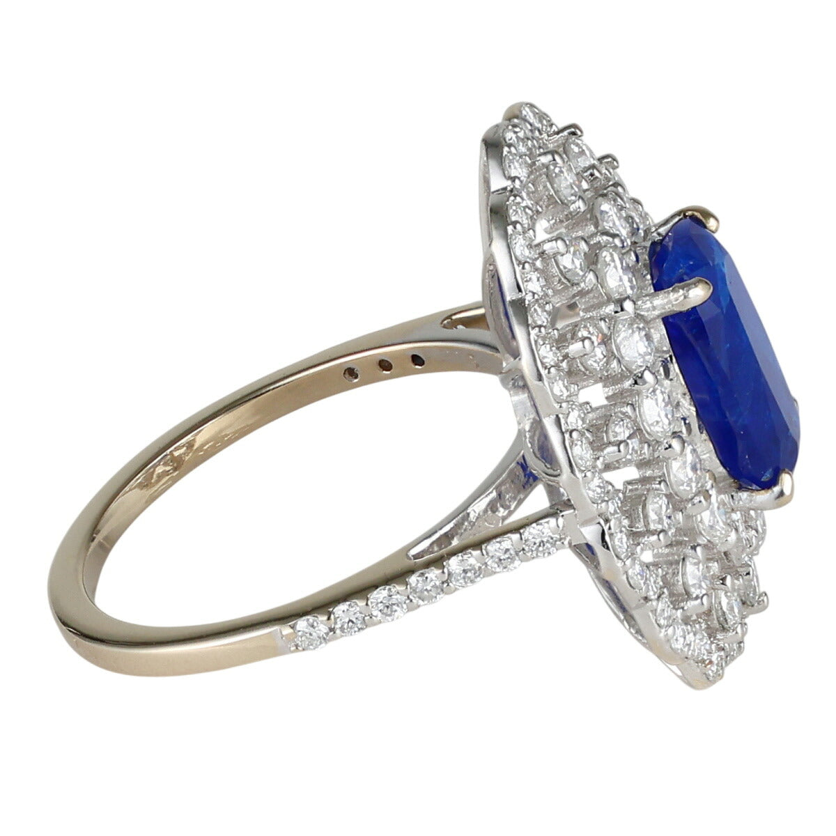 アウイナイト 1.579ct ダイヤモンド 1.57ct リング K18WG 13.5号 ソーティング付 I8612
