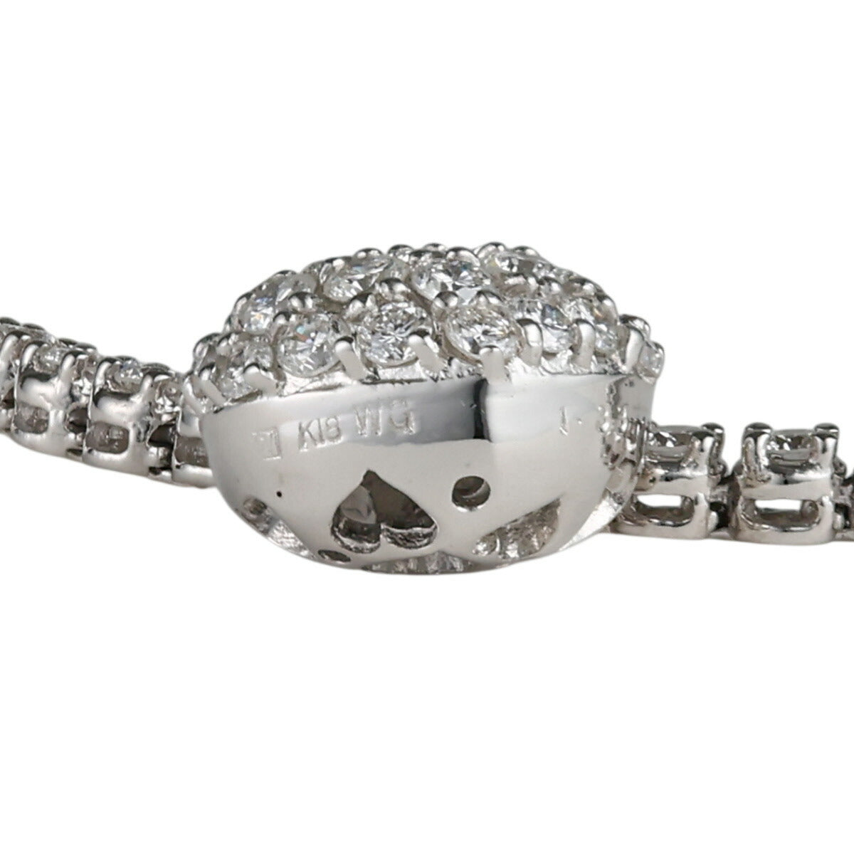 ポンテヴェキオ ダイヤモンド 1.33ct パヴェハート ブレスレット K18WG I8987