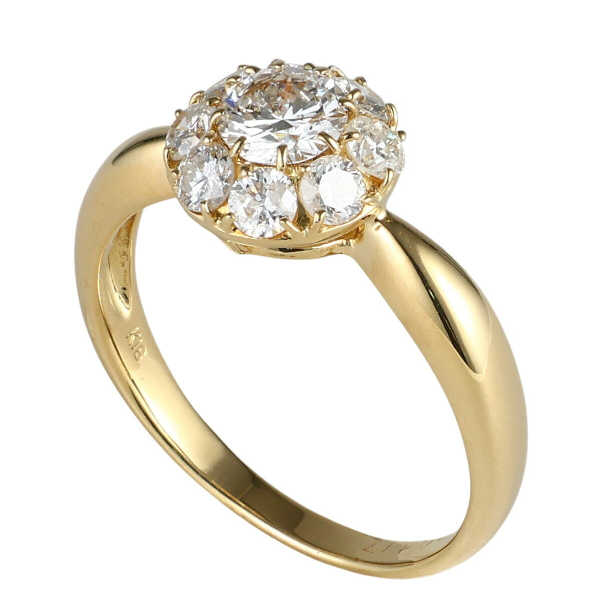 ダイヤモンド 0.417ct 0.62ct リング K18YG 13号 I9300
