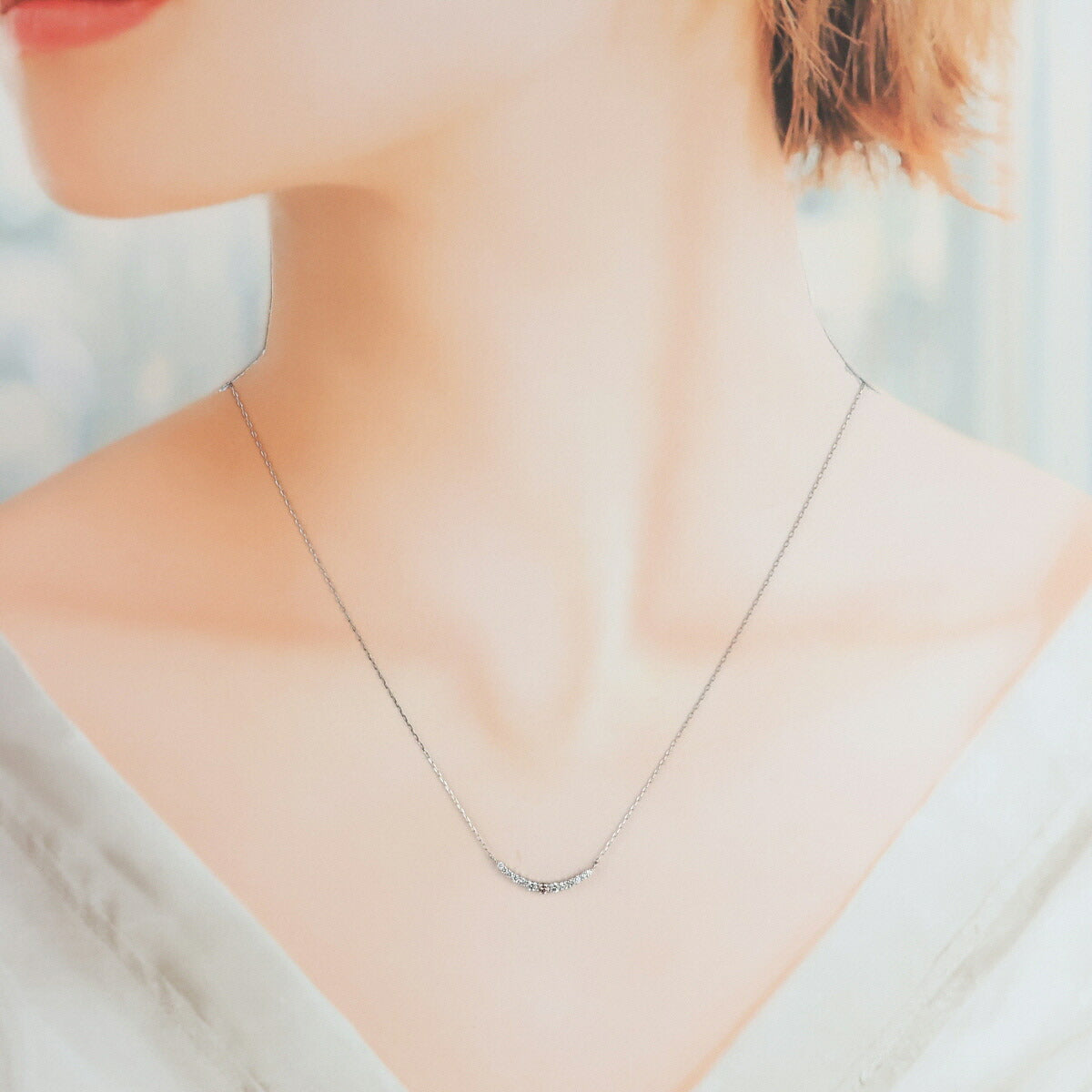 ピンクダイヤモンド 0.038ct ダイヤ 0.16ct デザイン ネックレス Pt950 Pt850 ソーティング付 I9376