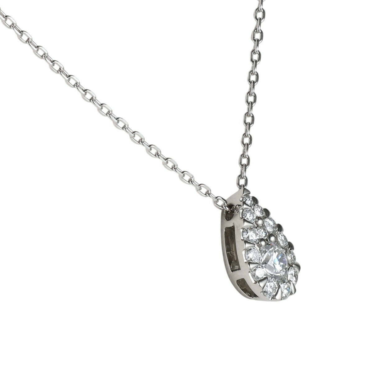 ヴァンドーム青山 D-SI2-EX H&C ダイヤモンド/0.124ct 0.12ct ドロップ オブ ガーランド ネックレス Pt950 Pt850 保付 I9923