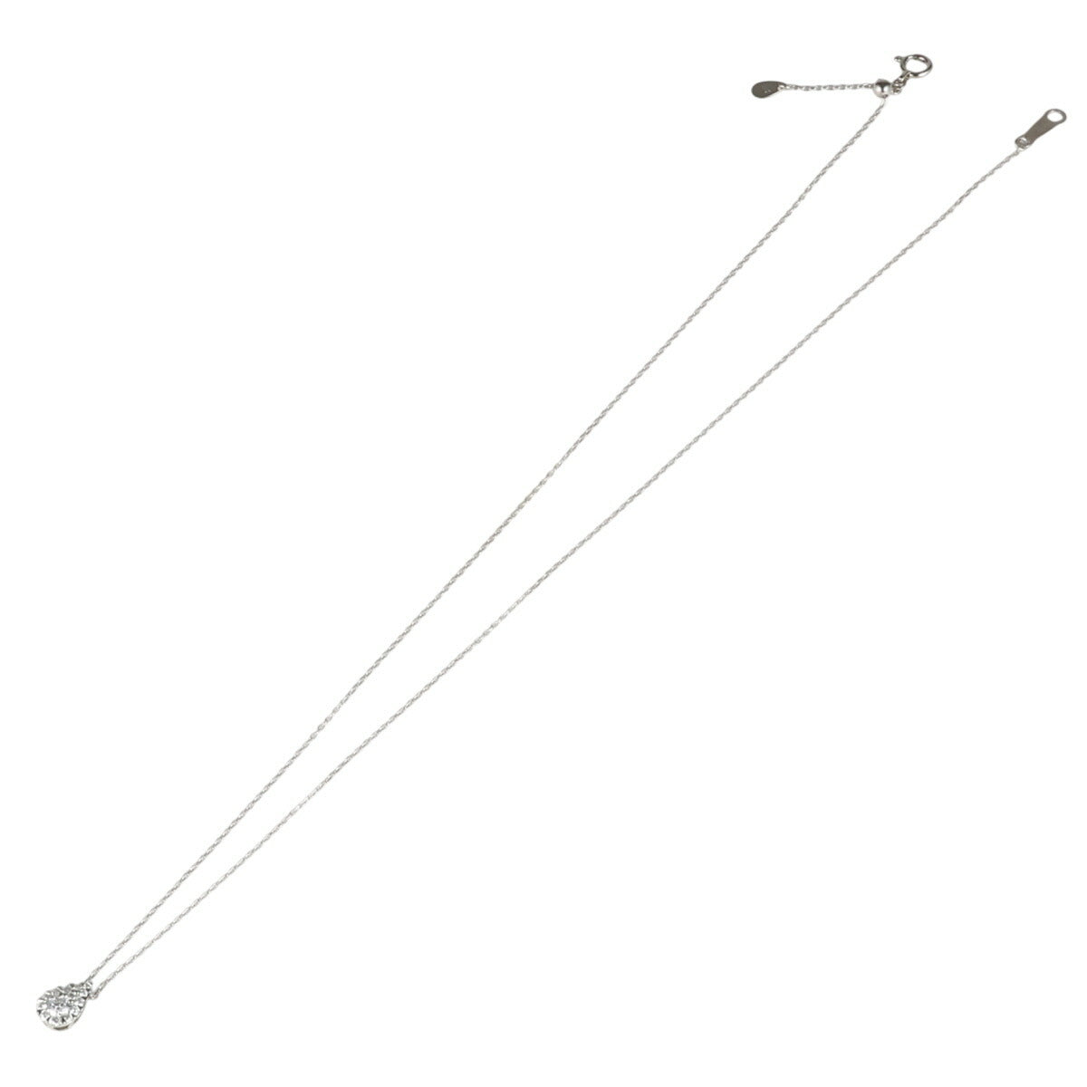 ヴァンドーム青山 D-SI2-EX H&C ダイヤモンド/0.124ct 0.12ct ドロップ オブ ガーランド ネックレス Pt950 Pt850 保付 I9923