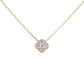 ポンテヴェキオ ダイヤ 0.15ct フラワー ネックレス K18PG I9924
