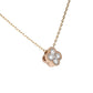 ポンテヴェキオ ダイヤ 0.15ct フラワー ネックレス K18PG I9924
