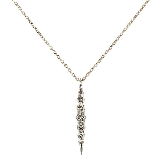 カシケイ ブラウンダイヤ 0.50ct ネイキッド ネックレス K18BG J0044