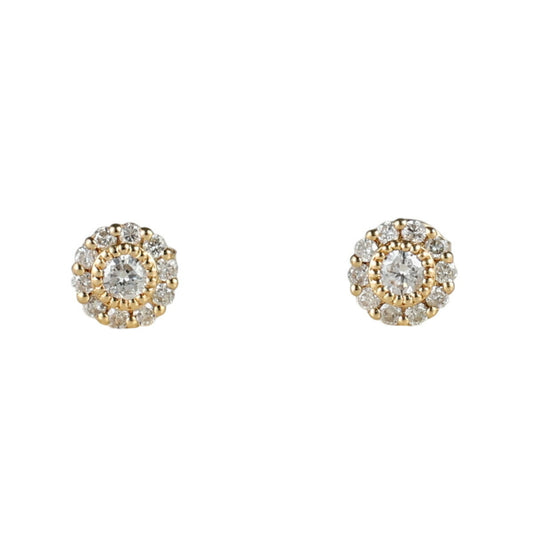 オデュース4℃ ダイヤモンド ピアス K18YG J0045