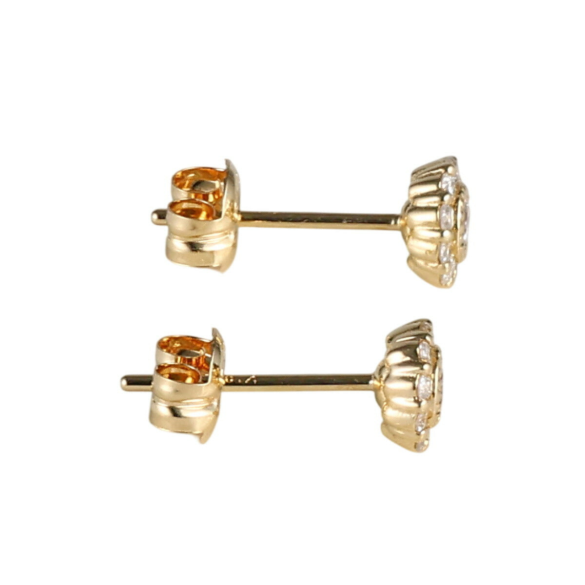 オデュース4℃ ダイヤモンド ピアス K18YG J0045