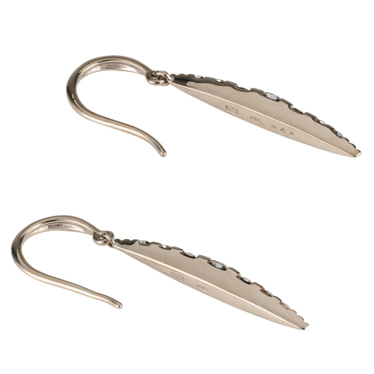 カシケイ ブラウンダイヤ 0.48ct ネイキッド ピアス K18BG J0114