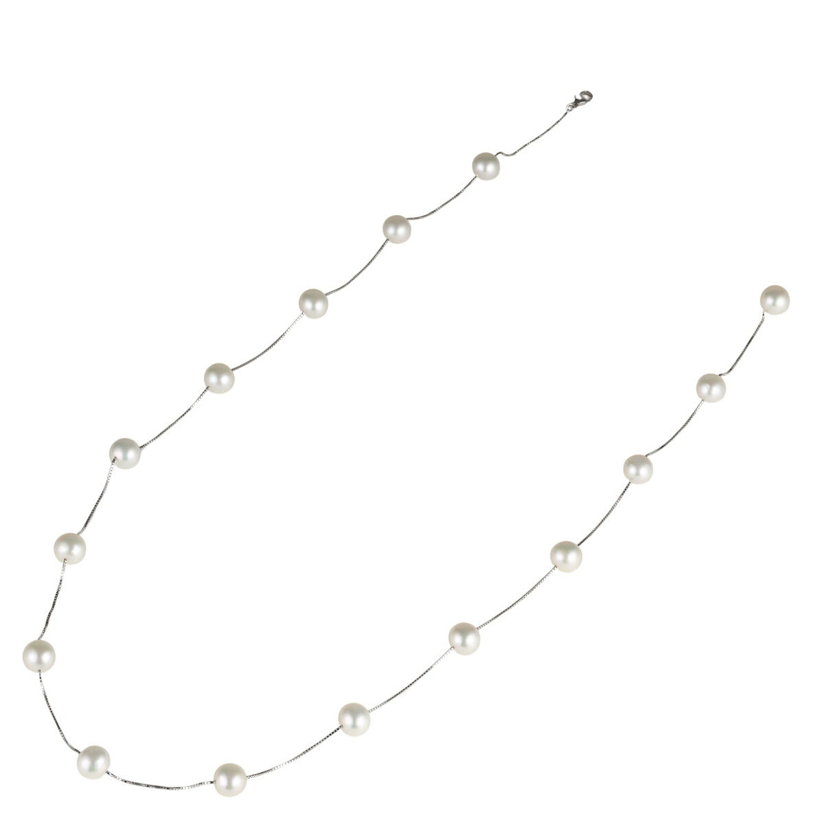 タサキ パール 8.5-8.8mm ネックレス K18WG 箱付 J0266