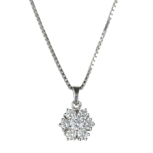 ダイヤモンド 0.85ct ネックレス K14WG J0301