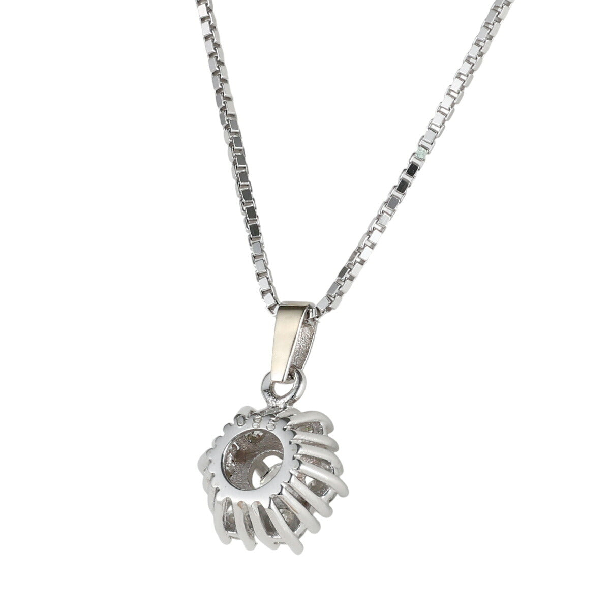 ダイヤモンド 0.85ct ネックレス K14WG J0301