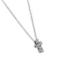 ポンテヴェキオ ダイヤ 0.23ct クロス ネックレス K18WG J0494