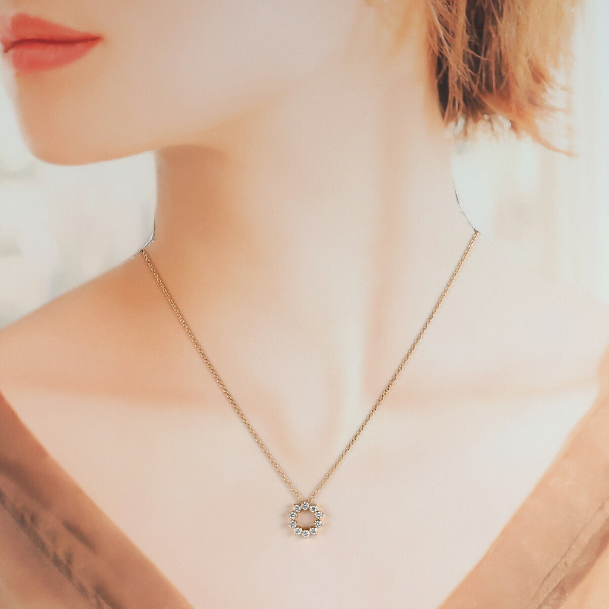 ヴァンドーム青山 ダイヤモンド 0.45ct ネックレス K18PG J0520