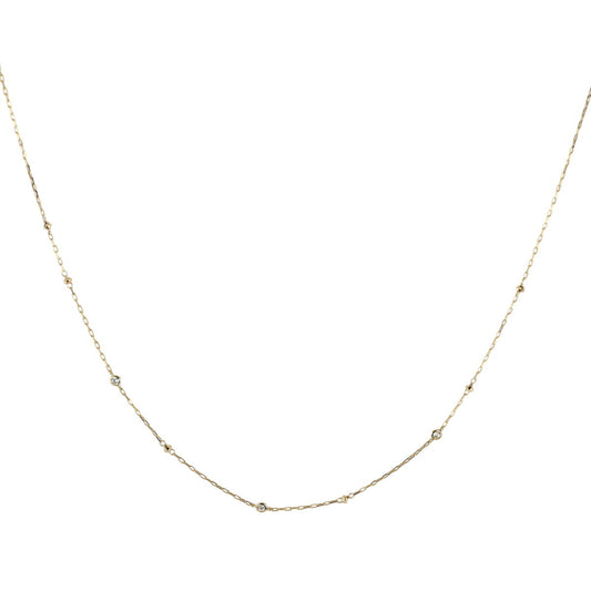 アーカー ダイヤモンド 0.02ct コロネット ネックレス K18YG J0606