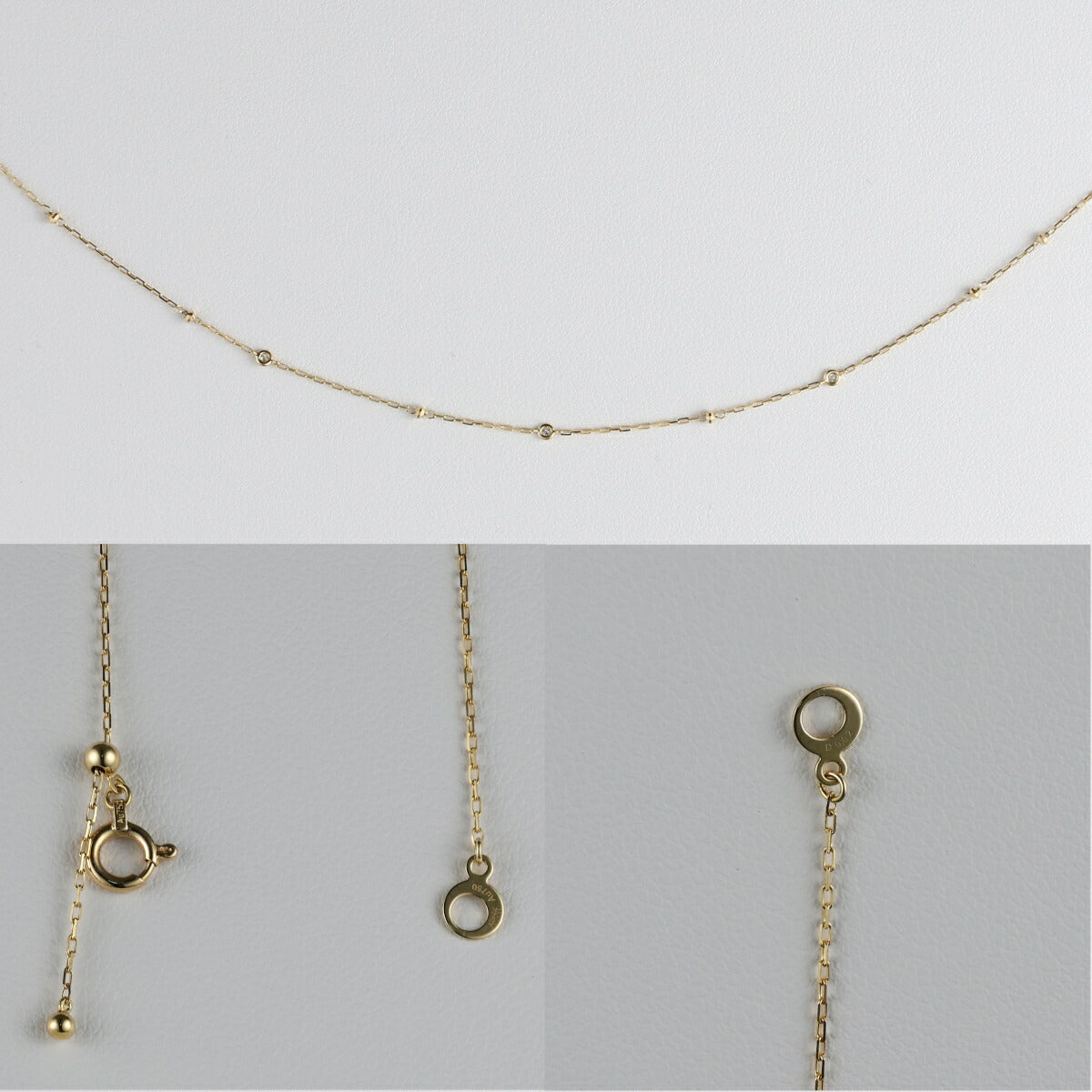 アーカー ダイヤモンド 0.02ct コロネット ネックレス K18YG J0606